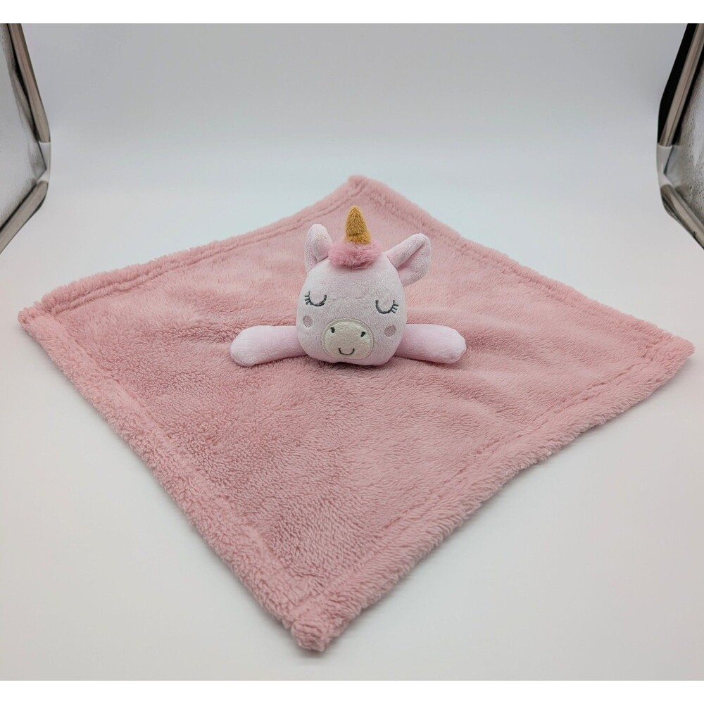 Baby Gear Pink Unicorn Plush Lovey Security Blanket 14" Soft